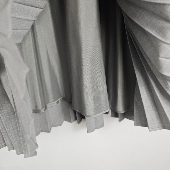 AK Wms12 Skirt Knee Len Pleat Stretch Whimsigoth Grunge Business Dark Academia - Picture 9 of 11